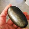 1pc Natural Crystal Gold Sheen Obsidian Palm Stone Healing Obsidian Palm Stone view 2