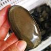 1pc Natural Crystal Gold Sheen Obsidian Palm Stone Healing Obsidian Palm Stone view 4