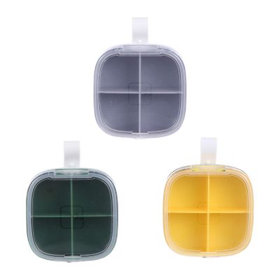 3pcs Organizer Travel Case for Fish Oil and Medication Compact Daily Storage Holder Compartments and Lightweight and Portable for