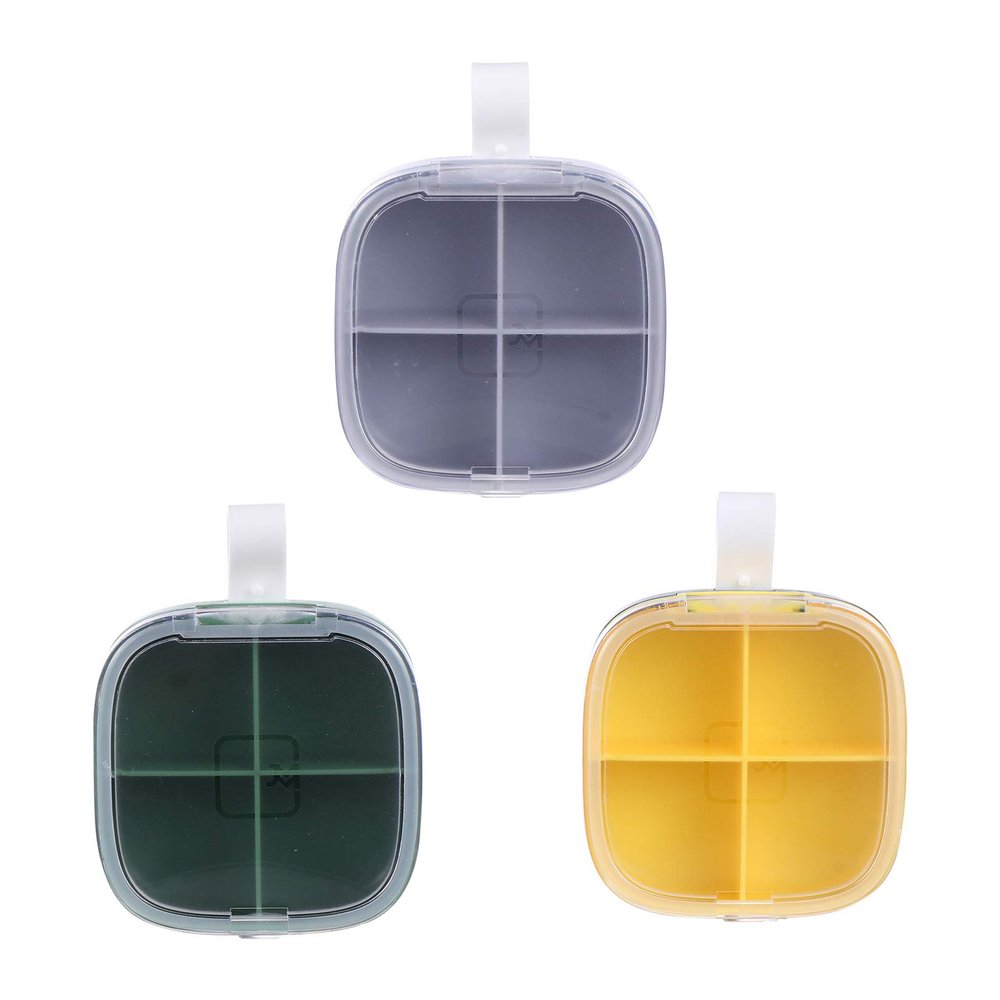 3pcs Organizer Travel Case for Fish Oil and Medication Compact Daily Storage Holder Compartments and Lightweight and Portable for