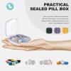 3pcs Organizer Travel Case for Fish Oil and Medication Compact Daily Storage Holder Compartments and Lightweight and Portable for view 3