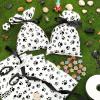 100 Pieces Money Treat Bags Sign Party Favor Candy Cellophane Bag Loot Bags for Party Sign Sacks with 22 Yards Ribbon for Toy Favor Theme Supplies, 6 x 9 Inch(Paw Style) view 4