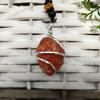 Amazing Gemstone Carnelian Crystal Necklace with Spiral Carnelian Raw Stone - Pendant Women Wire Wrapped Jewelry with Adjustable Cord and Premium Velvet Pouch view 4