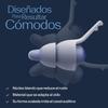 Alpine SleepDeep - Soft Ear Plugs for Sleeping and Concentration - New 3D Oval Shape and Noise Reducing Gel for Better Attenuation - 27 dB - Ideal for Side Sleeper - 1-Pair Reusable: M/L White view 2
