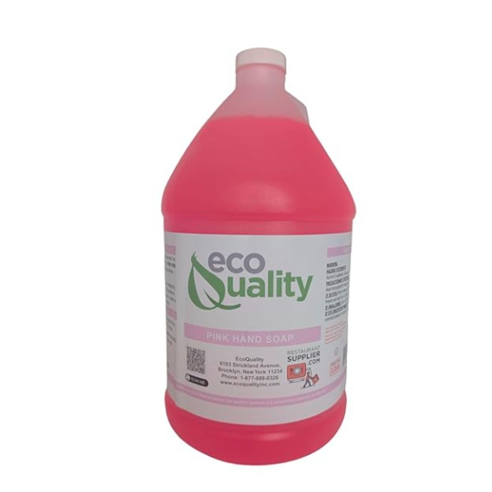 EcoQuality Liquid Hand Soap Refill, Pink Color, Floral Scent, Cleaning Soap for Refill (1 gal.)