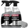 Weiman Stainless Steel Cleaner and Polish - Protects Appliances from Fingerprints, Leaves a Streak-Free Shine for Refrigerator, Dishwasher, Oven, Grill, 2 Pack With Microfiber Cloth view 1