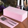 Baby Pink Paper Napkins | Linen Feel Guest Disposable Cloth Like Dinner Napkins | Hand Towels | Soft, Absorbent, Paper Hand Napkins for Kitchen, Bathroom, Parties, Weddings, Dinners | 50 Pack view 4