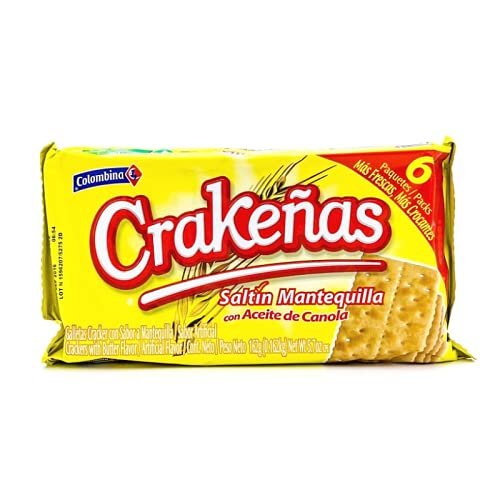 Crakenas Crackers Mantequilla Butter 5.71oz 162g (1 Bag)