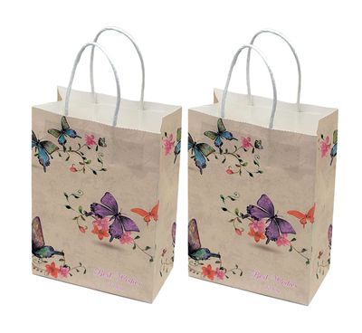 10pcs Small Gift Bags Kraft Paper Bags with Handle Party Favor Bags for Baby Shower Kids Birthday Wedding Xmas Party Supplies Restaurant takeouts, and Store Owners (10)
