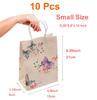 10pcs Small Gift Bags Kraft Paper Bags with Handle Party Favor Bags for Baby Shower Kids Birthday Wedding Xmas Party Supplies Restaurant takeouts, and Store Owners (10) view 2