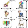 Slime Cupcake Toppers 18 pcs - Painting Themed Art Happy Birthday Decor Artist Palette Paint Brush boy Girl Party Supplies view 2