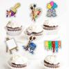 Slime Cupcake Toppers 18 pcs - Painting Themed Art Happy Birthday Decor Artist Palette Paint Brush boy Girl Party Supplies view 4
