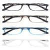 MODFANS Women Reading Glasses Men Readers,Narrow Lightweight Glossy Frame Flexible Spring Hinge Trendy Small Eyeglasses Pouch Protect Comfort Match Wear view 2