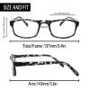 MODFANS Women Reading Glasses Men Readers,Narrow Lightweight Glossy Frame Flexible Spring Hinge Trendy Small Eyeglasses Pouch Protect Comfort Match Wear view 3