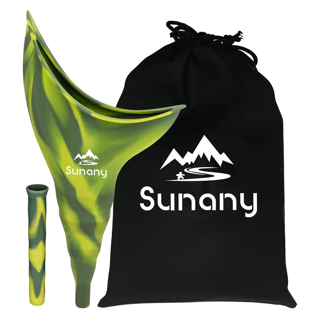 Sunany Female Urinal,Reusable Silicone Female Urinal Foolproof Women Pee Funnel Allows Women to Pee Standing Up,Women's Urinal is The Perfect Companion for Indoor Use (camo)