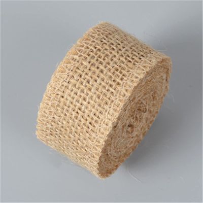 GMMDXD 2M Natural Jute Burlap Hessian Ribbon Rolls Vintage Rustic Wedding Decoration Wrapping Festival Party Home Decor (Color : 3cm)