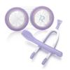 Ofone Contact Lens Remover Tool, Applicator with Lenses Case Tweezers Soft Silicone Scoop Portable Contacts Storage Container Kit for Soft Lenses (Purple) view 1
