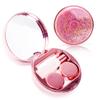 ofone Contact Lens Case, Bling Stars Cute Contact Lenses Holder Travel Kit with Remover Tool Tweezers Solution Bottle Mirror Portable Contacts Storage Container for Women Girl (Pink) view 1
