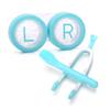 ofone Contact Lens Remover Tool, Contact Lens Applicator with Lenses Case Tweezers Soft Silicone Scoop Portable Contacts Storage Container Kit for Soft Lenses (Blue) view 1