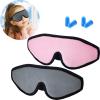 2 Pieces 3D Sleep Mask for Kids Memory Foam Contoured Eye Mask, Travel Sleep Eye Cover with Adjustable Strap, 3D Blindfolds(Pink and Grey) view 1