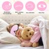 2 Pieces 3D Sleep Mask for Kids Memory Foam Contoured Eye Mask, Travel Sleep Eye Cover with Adjustable Strap, 3D Blindfolds(Pink and Grey) view 2