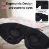 2 Pieces 3D Sleep Mask for Kids Memory Foam Contoured Eye Mask, Travel Sleep Eye Cover with Adjustable Strap, 3D Blindfolds(Pink and Grey) view 4