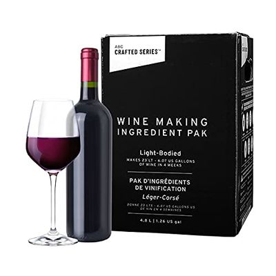 ABC Cork Co Wine Making Kit | 6 Gallon Wine Kit | Premium Ingredients for DIY Wine Making, Makes 30 Bottles of Wine (California North Coast Cabernet, Light-Bodied)