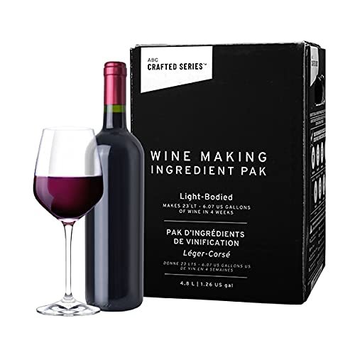 ABC Cork Co Wine Making Kit | 6 Gallon Wine Kit | Premium Ingredients for DIY Wine Making, Makes 30 Bottles of Wine (California North Coast Cabernet, Light-Bodied)