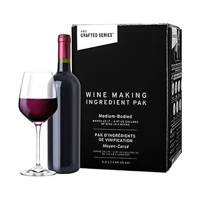 ABC Cork Co Wine Making Kit | 6 Gallon Wine Kit | Premium Ingredients for DIY Wine Making, Makes 30 Bottles of Wine (California North Coast Cabernet, Medium-Bodied)