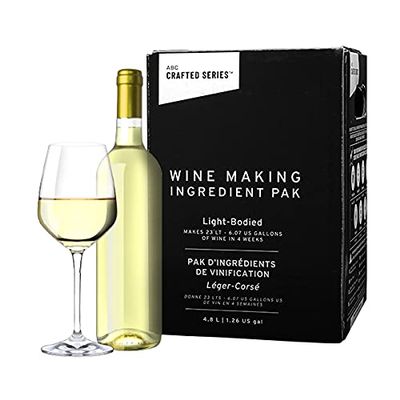 ABC Cork Co Wine Making Kit | 6 Gallon Wine Kit | Premium Ingredients for DIY Wine Making, Makes 30 Bottles of Wine (Washington State Sauvignon Blanc, Light-Bodied)