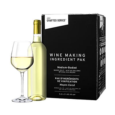 ABC Cork Co Wine Making Kit | 6 Gallon Wine Kit | Premium Ingredients for DIY Wine Making, Makes 30 Bottles of Wine (California Mountain Chardonnay, Medium-Bodied)