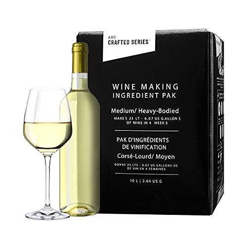ABC Cork Co Wine Making Kit | 6 Gallon Wine Kit | Premium Ingredients for DIY Wine Making, Makes 30 Bottles of Wine (Washington State Sauvignon Blanc, Medium/Heavy-Bodied)
