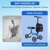 BlessReach Steerable Knee Walker Deluxe Medical Scooter for Foot Injuries Adult Compact Crutches (WB-2105 Blue) view 4