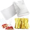 Cake Pop Bags, Augshy 300 Pcs 6x8" Treat Cello Bags for lollipop with 300 Twist Ties,1.4 mils Thickness OPP Plastic Bag for Lollipop Candy Chocolate Cookie Wrapping view 1