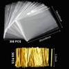 Cake Pop Bags, Augshy 300 Pcs 6x8" Treat Cello Bags for lollipop with 300 Twist Ties,1.4 mils Thickness OPP Plastic Bag for Lollipop Candy Chocolate Cookie Wrapping view 2