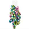 12 Pack, Metallic Citrus, Pink & Turquoise Self Adhesive Curly Bow for Party, Holiday & Events, Made in USA view 1