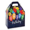 6 Pack, Happy Birthday Balloons Gable Boxes 8.5x5x5.5" for Food Service, Birthday, Housewarming view 1