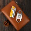 Time C Club 4-Finger Portable Travel Leather Cigar Case, Cigar Cutter,Cigar Humidor with Cigar Lighter and Humidifier, Groomsmen Gift, Birthday Gift view 2