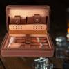 Time C Club 4-Finger Portable Travel Leather Cigar Case, Cigar Cutter,Cigar Humidor with Cigar Lighter and Humidifier, Groomsmen Gift, Birthday Gift view 3