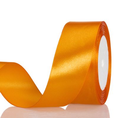 ATRBB 25 Yards 1-1/2 inch Wide Satin Ribbon Perfect for Wedding,Handmade Bows and Gift Wrapping (Orange)