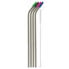14 Inch Stainless Steel Straws, 4pcs Ultra Long Reusable 0.32" (8mm) Big Wide Metal Straws for 40oz/64oz Tumblers or Super Tall Cups with Silicone Tips and Cleaning Brush view 1