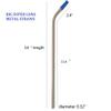 14 Inch Stainless Steel Straws, 4pcs Ultra Long Reusable 0.32" (8mm) Big Wide Metal Straws for 40oz/64oz Tumblers or Super Tall Cups with Silicone Tips and Cleaning Brush view 2