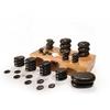 Master Massage 50 Piece Deluxe Hot Stone Massage Stone Set Kit Package for a Full Body Massage with Black Lava Volcano Basalt Rock, White Marble Cool Cold Stone view 2