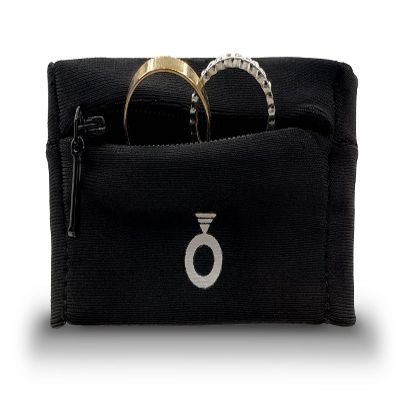RingHero Wristband Ring Holder: Secure Wedding & Engagement Ring Pouch for Gym, Travel & Work | Prevent Loss & Damage | Hidden Zippered Pocket for Valuables | 4-Way Stretch
