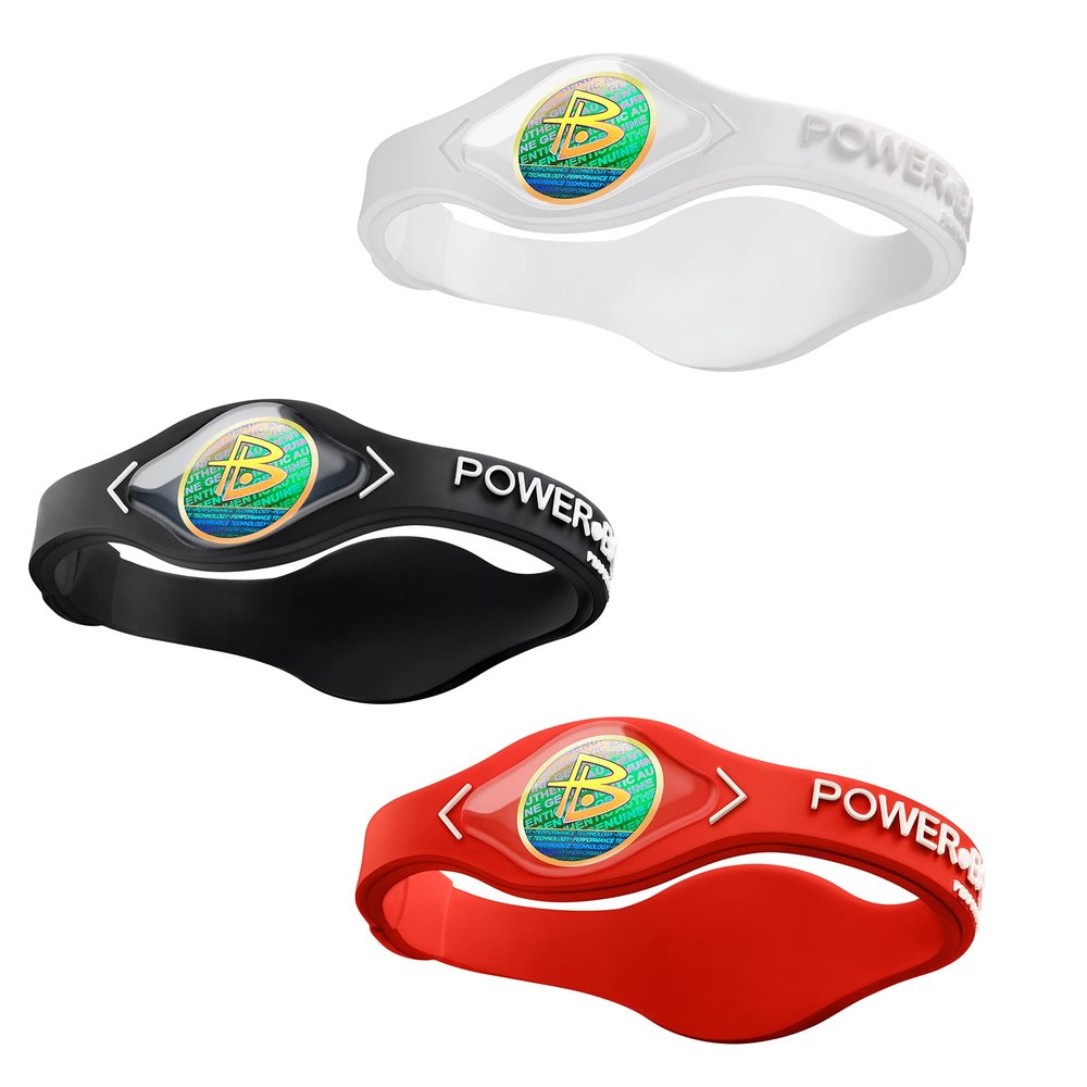 Power Balance The Original Genuine Performance Wristband, Silicone Rubber Wristbands Bracelets Sports Bracelet Wristband for Men Women, Power 3 Pack Bangles, Size of M+M+LM 19.0CM/L 20.5CM