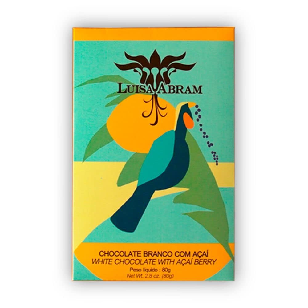 Luisa Abram White Chocolate w/Acai | 1 x 80g Bar