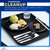1InTheHome Black Small Plates, 6 inch Plastic Cake Plates, Black Dessert Plates Round 125 pcs view 3