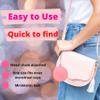Adorable Pink Peri - Menstrual Period Cup Case Storage Bag | Rose Design + Silicon Material | Easy to carry, clean, and use | Metal Chain attached | Multi-use for small items (Cup not included) Pink view 3