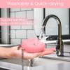 Adorable Pink Peri - Menstrual Period Cup Case Storage Bag | Rose Design + Silicon Material | Easy to carry, clean, and use | Metal Chain attached | Multi-use for small items (Cup not included) Pink view 4