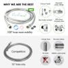 Enema kit for Colon Cleansing-Stainless Steel Enema Shower Attachment-Douche kit Colon Cleansing Anal Shower-Colonic Irrigation Home Kit-9 Pieces Set with 100 Inches Hose for Men & Women view 3